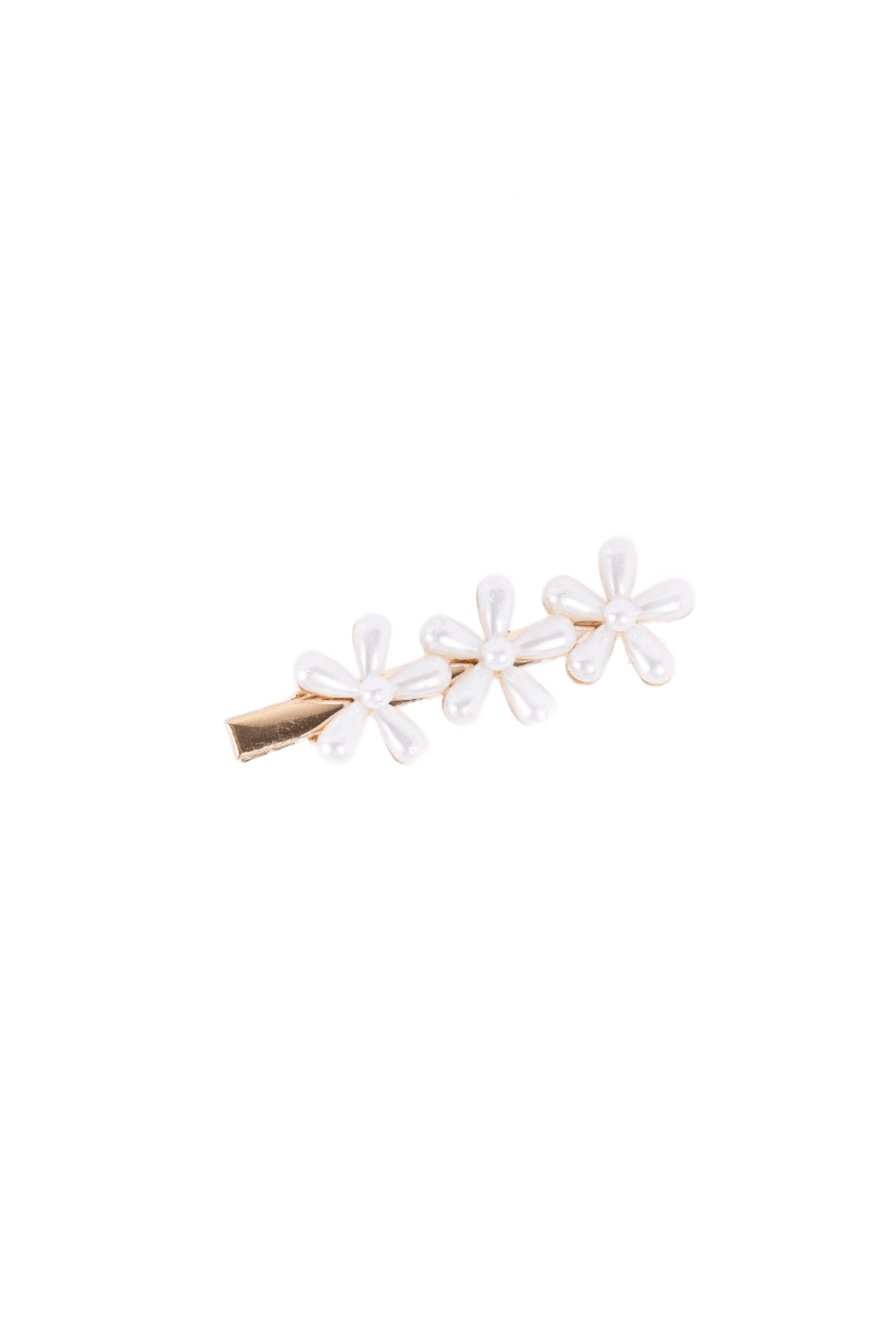 3pcs Gold Pearl Flower Alligator Hair Clip-0