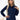 Numoco 140-22 Business blouse with long sleeves and tie front - dark blue-0