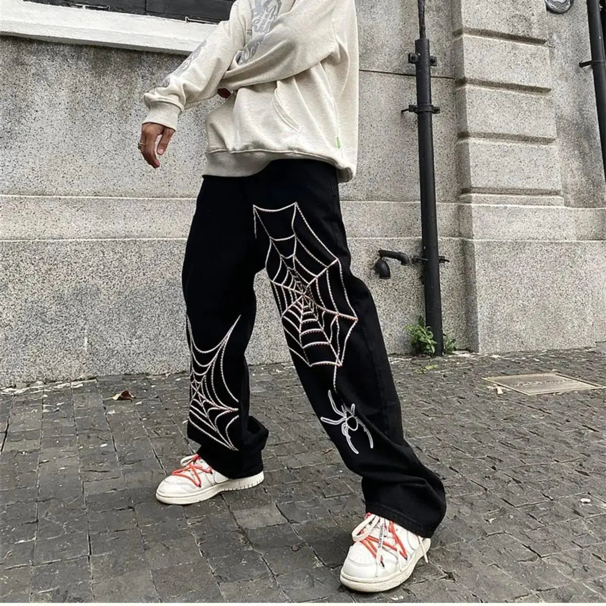 Spider Print Baggy Harem Pants - Men's Hip Hop Casual Trousers, Summer 2024 Y2K Fashion