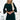 Numoco 190-10 MARGARET dress with lace on the sleeves - dark green-0