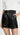 Matilda Women's Real Leather Stylish Shorts Black-1