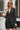 Black Zip up Collared Ribbed Patchwork Sweatshirt Dress with Pockets - Street Rider Apparel