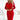 Numoco 209-12 Dress with a wide tied belt - Red-0