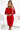 Numoco 209-12 Dress with a wide tied belt - Red-0