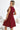 Numoco 241-3 STELLA cotton dress with a diamond neckline - burgundy with polka dots-2