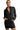 Black Zip up Collared Ribbed Patchwork Sweatshirt Dress with Pockets - Street Rider Apparel