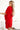 Numoco 287-35 SOFIA Butterfly Dress with Waist Tie - Red-2