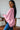 Pink Horizontal Ribbed Exposed Seam Detail Drop Shoulder Baggy Pullover - Street Rider Apparel