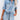 Drawstring Half Button Half Sleeve Denim Romper - Street Rider Apparel