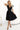 Numoco 348-10 SCARLETT flared dress with a neckline - black with glitter-1