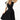 Numoco 348-10 SCARLETT flared dress with a neckline - black with glitter-0