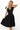 Numoco 348-10 SCARLETT flared dress with a neckline - black with glitter-0