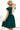 Numoco 348-11 SCARLETT - flared dress with a neckline - green-2