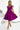 Numoco 348-8 SCARLETT flared dress with a neckline - fuchsia with glitter-3