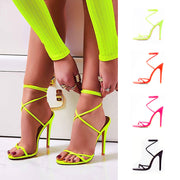 Lace-up high-heeled sandals women's shoes