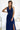 Numoco 362-9 JUSTINE Long dress with a neckline and a tie at the back - navy blue with glitter-1