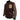 Mens B Logo Varsity Flight Bomber Brown Wool Jacket Trevor-2