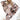 Numoco 402-8 Batwing sleeveless comfortable dress with a neckline - beige with a black and white pattern-0