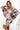 Numoco 402-8 Batwing sleeveless comfortable dress with a neckline - beige with a black and white pattern-0