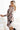 Numoco 402-8 Batwing sleeveless comfortable dress with a neckline - beige with a black and white pattern-2