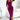 Numoco 404-9 Shiny dress with a neckline and a slit on the leg - fuchsia with glitter-0