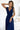 Numoco 405-5 ELENA Long dress with a neckline and ties on the shoulders - navy blue with glitter-2