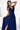Numoco 405-5 ELENA Long dress with a neckline and ties on the shoulders - navy blue with glitter-3