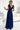 Numoco 405-5 ELENA Long dress with a neckline and ties on the shoulders - navy blue with glitter-1