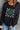 Rhinestone Checkered Lucky Clover Round Neck Sweatshirt - Street Rider Apparel