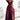 Numoco 411-10 CRYSTAL satin long dress with a neckline - Burgundy color-0