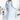 Numoco Basic 414-10 KLARA pleated dress with a belt and a neckline - light blue color-0