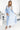 Numoco Basic 414-10 KLARA pleated dress with a belt and a neckline - light blue color-0