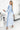 Numoco Basic 414-10 KLARA pleated dress with a belt and a neckline - light blue color-2