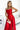 Numoco 419-1 PERLA satin long dress with a neckline on the back - red-2