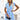 Numoco Basic 424-5 Chiffon pleated dress with a neckline and frills - light blue-0