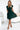 Numoco Basic 424-6 Chiffon pleated dress with a neckline and frills - green-1
