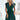 Numoco Basic 424-6 Chiffon pleated dress with a neckline and frills - green-0