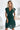 Numoco Basic 424-6 Chiffon pleated dress with a neckline and frills - green-0