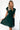 Numoco Basic 424-6 Chiffon pleated dress with a neckline and frills - green-3