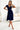 Numoco 425-8 MATILDE Dress with a neckline and short sleeves - navy blue with glitter-3