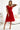 Numoco 425-9 MATILDE Dress with a neckline and short sleeves - red with glitter-1