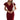 Numoco 479-7 NINA elegant dress with envelope neckline, sleeve and belt - burgundy color-0