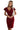 Numoco 479-7 NINA elegant dress with envelope neckline, sleeve and belt - burgundy color-0
