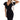 Numoco 479-9 NINA elegant dress with envelope neckline, sleeve and belt - black-0