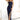 Numoco 483-6 DIANE satin long dress with leg slit - navy blue color-0