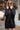 Black Zip up Collared Ribbed Patchwork Sweatshirt Dress with Pockets - Street Rider Apparel