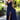 Numoco 512-7 JULIET elegant long shiny dress with a neckline and leg slit - dark blue with glitter-0