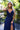 Numoco 512-7 JULIET elegant long shiny dress with a neckline and leg slit - dark blue with glitter-1