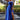 Numoco 547-2 PERLA satin long dress with an exclusive neckline on the back - blue-0