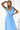 Numoco Basic 549-2 MIRABELLA Pleated chiffon midi dress with a neckline and delicate ruffles - light blue-3